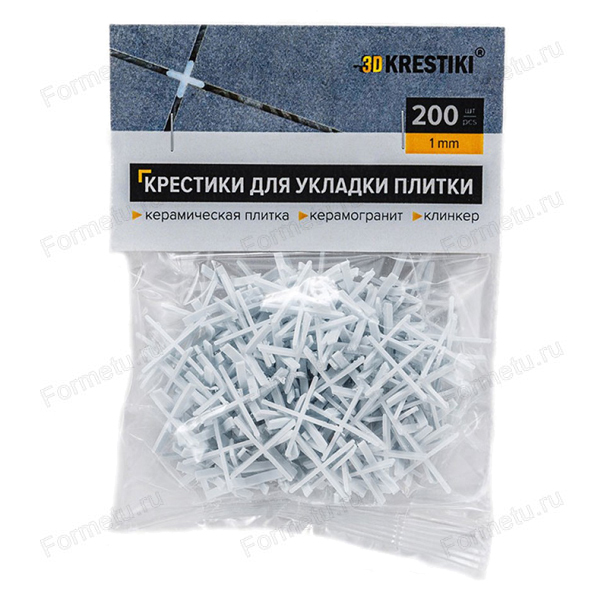 Крестики для плитки 1 мм 3D KRESTIKI (200 шт), 3D-KLASSIK-1-200.jpg