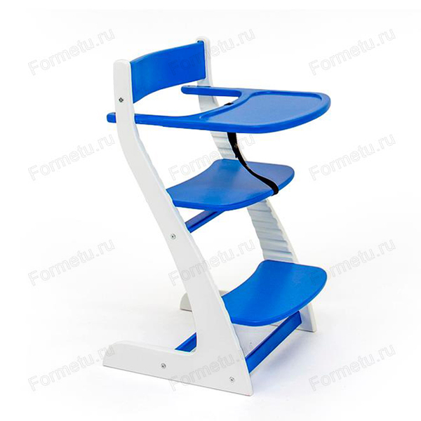 Детский растущий регулируемый стул Усура бело-синий, Бельмарко, арт. 00622.jpg