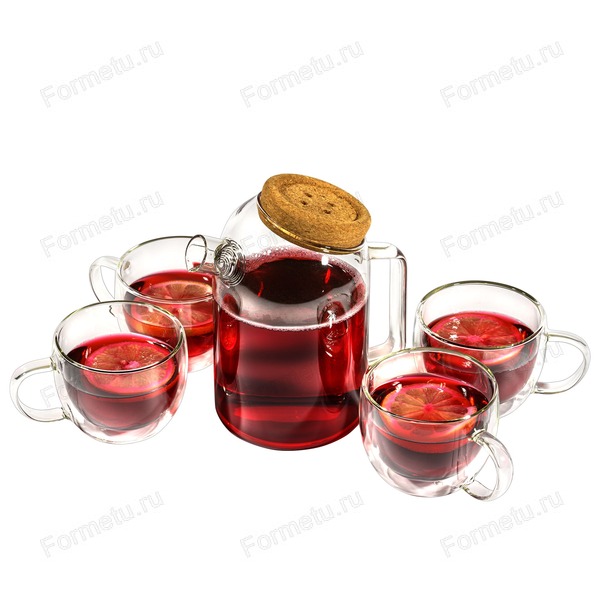 _DSC5362 чайник султан литровый и 4 кружки в наборе 37276527.jpg